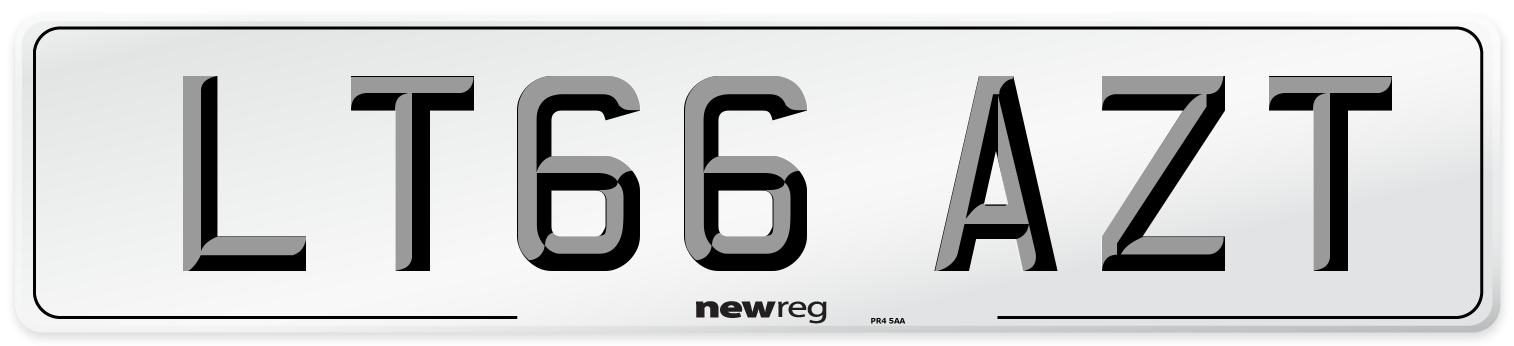LT66 AZT Number Plate from New Reg